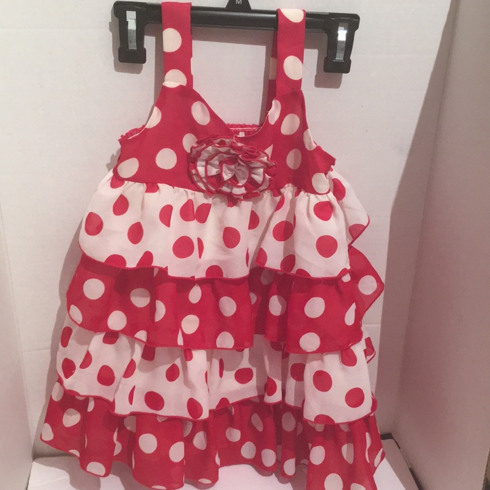 Red and white polka dot shirt